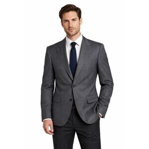 Faconnable Grey Sport Coat Blazer Lightweight Career Business Mens 52 US 42
